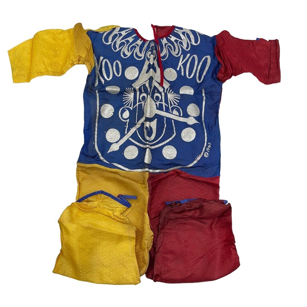 1960s Ben Cooper Koo Koo the Clown Costume Medium 8–10 Magic-Glo No Mask
